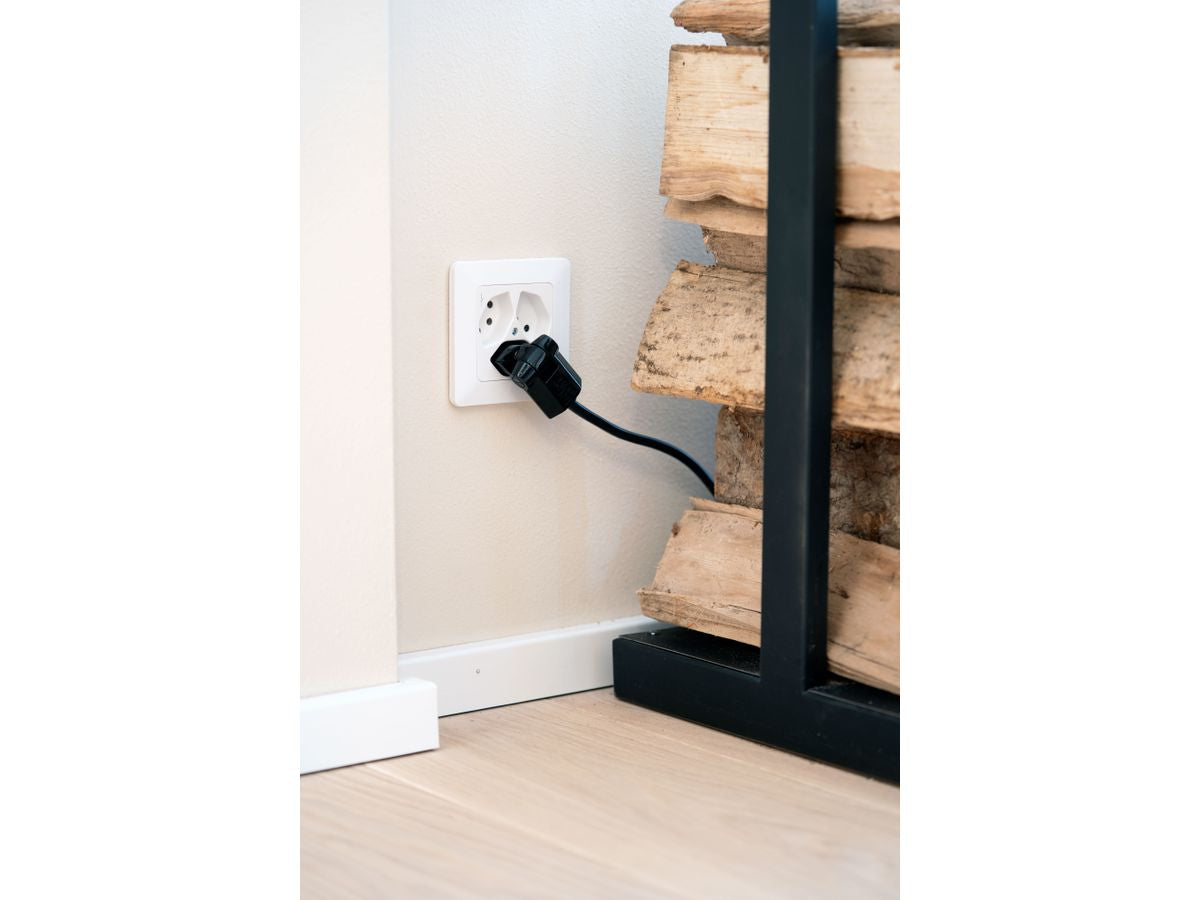 Max Hauri AG Max Hauri – Netzkabel, T12 auf T13, Kinderschutz, 0,5 m, Schwarz