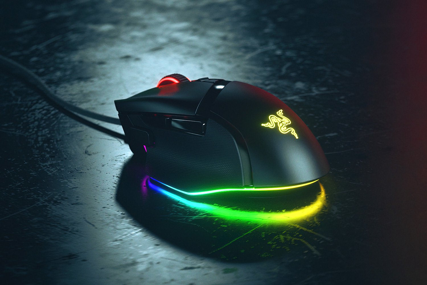 Razer Basilisk V3 – Gaming-Maus – Kabelgebunden (USB‑A), 26000 DPI, rechts, Schwarz