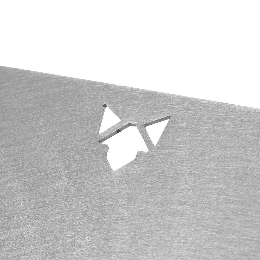 FENNEK Hexagon Feuerschale – Ø 59 × 18,5 cm – Edelstahl, Silber