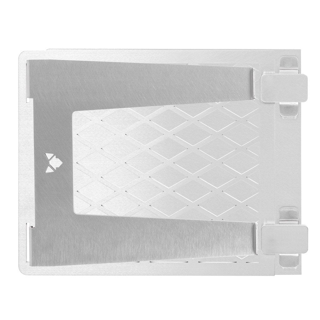 Fennek Grill 4FIRE – Edelstahl, zusammenklappbar, 62,8×24×22 cm – silber