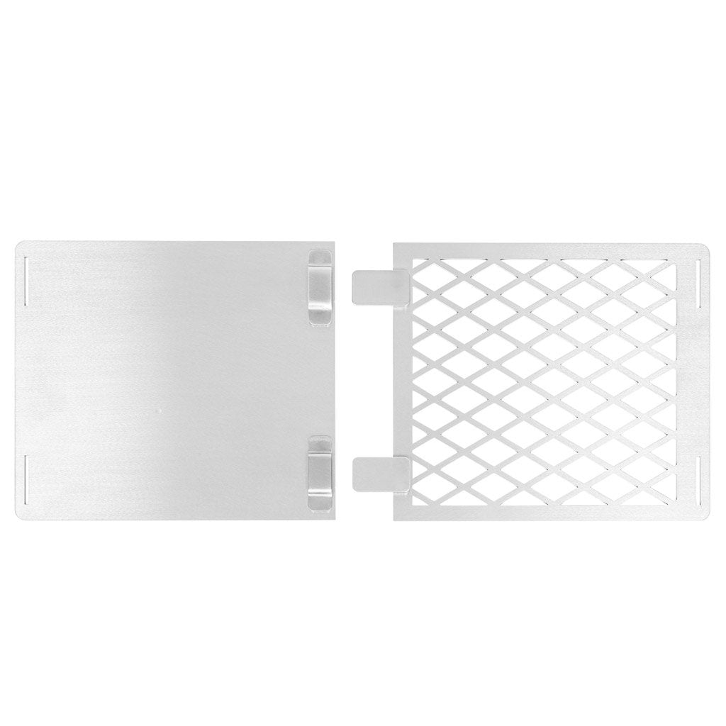 Fennek Grill 4FIRE – Edelstahl, zusammenklappbar, 62,8×24×22 cm – silber