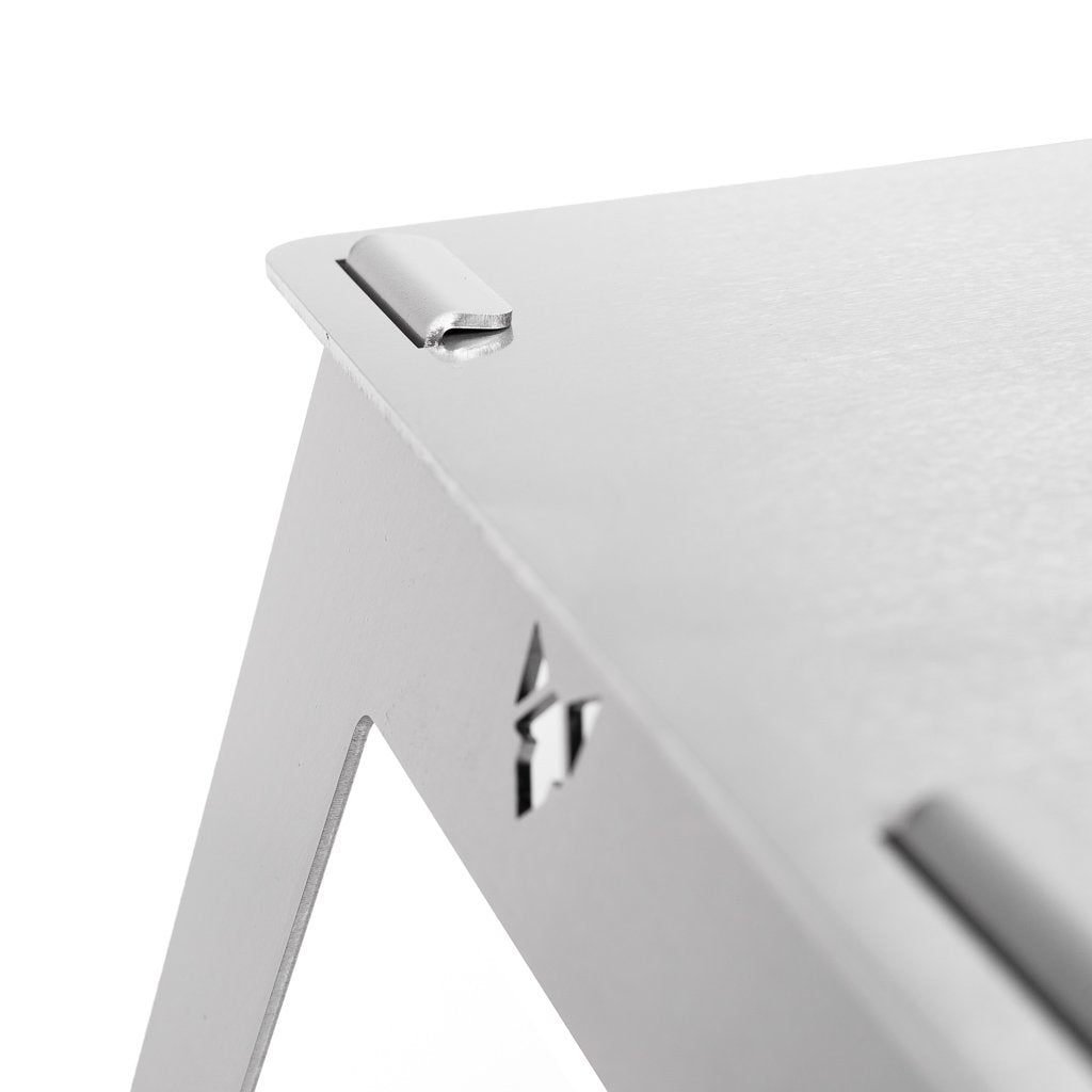Fennek Grill 4FIRE – Edelstahl, zusammenklappbar, 62,8×24×22 cm – silber
