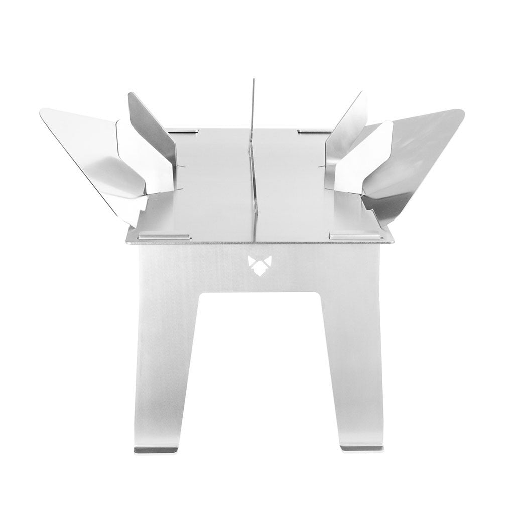 FENNEK Feuerschale – 52 × 42 × 25 cm – Edelstahl, Silber