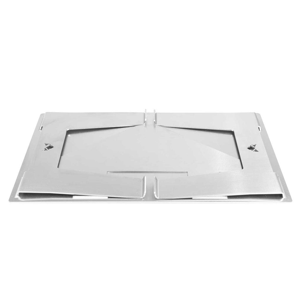 FENNEK Feuerschale – 52 × 42 × 25 cm – Edelstahl, Silber