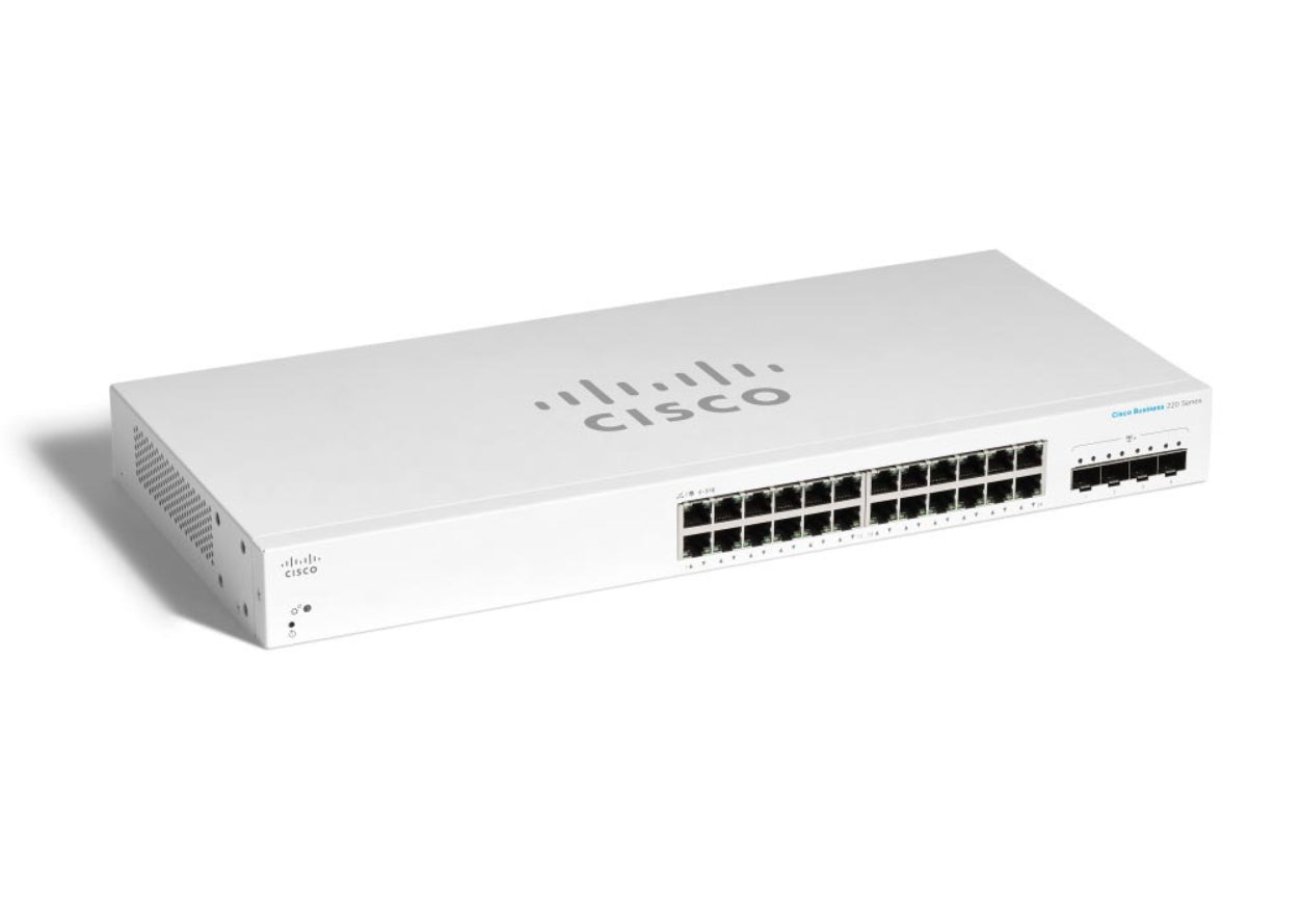 Cisco CBS220-24T-4X – Managed Switch – 24×GbE, 4×10G SFP+, L2, 1U
