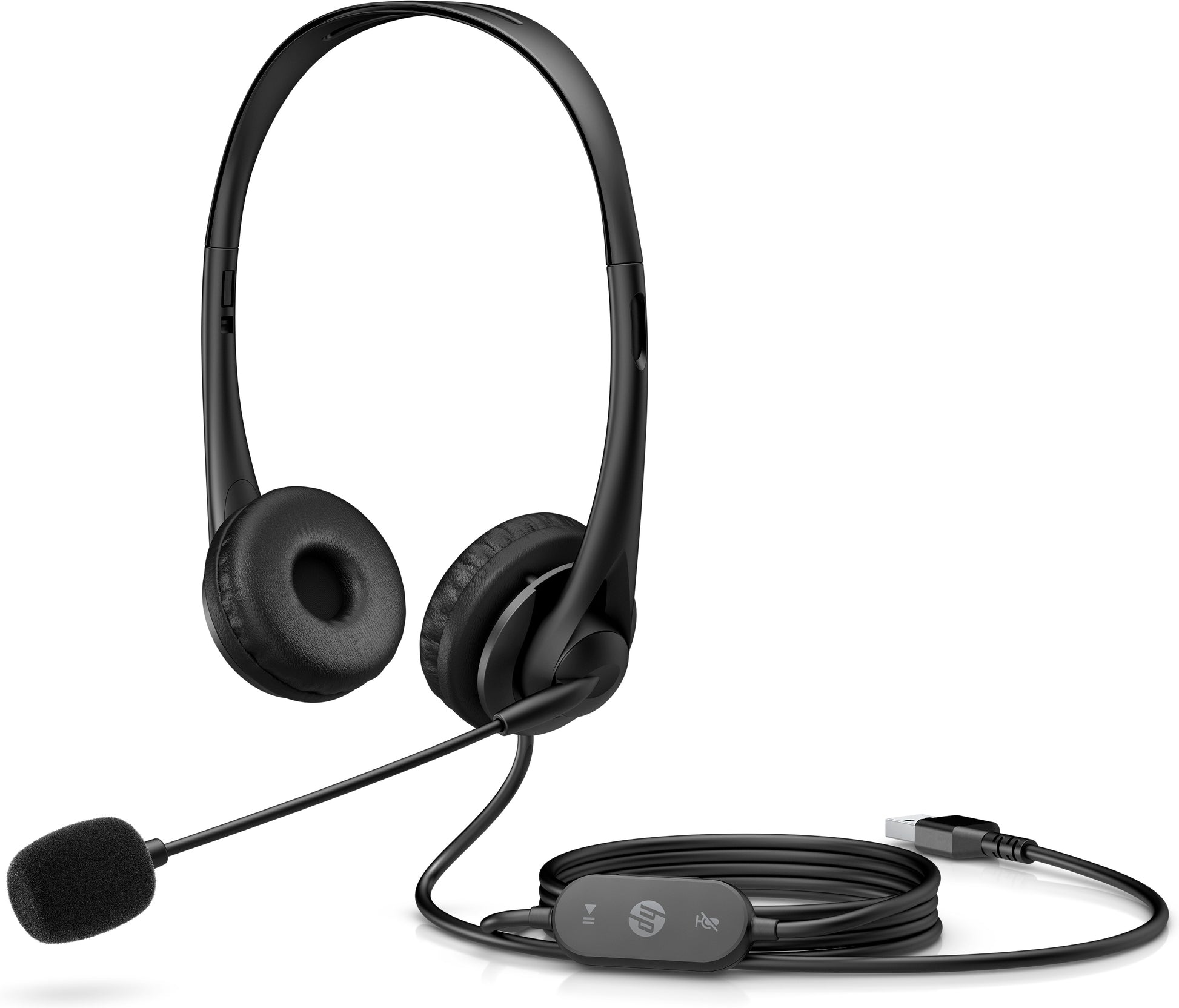 HP WD USB-A STHS EURO Office-Headset – On-Ear, Stereo, USB-A, Schwarz