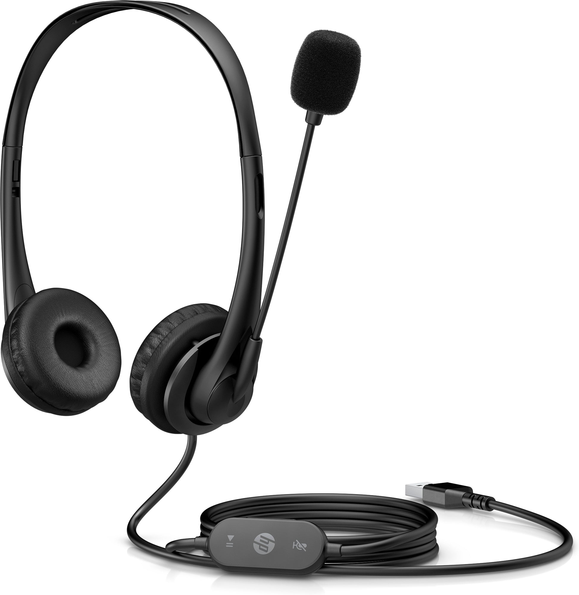 HP WD USB-A STHS EURO Office-Headset – On-Ear, Stereo, USB-A, Schwarz