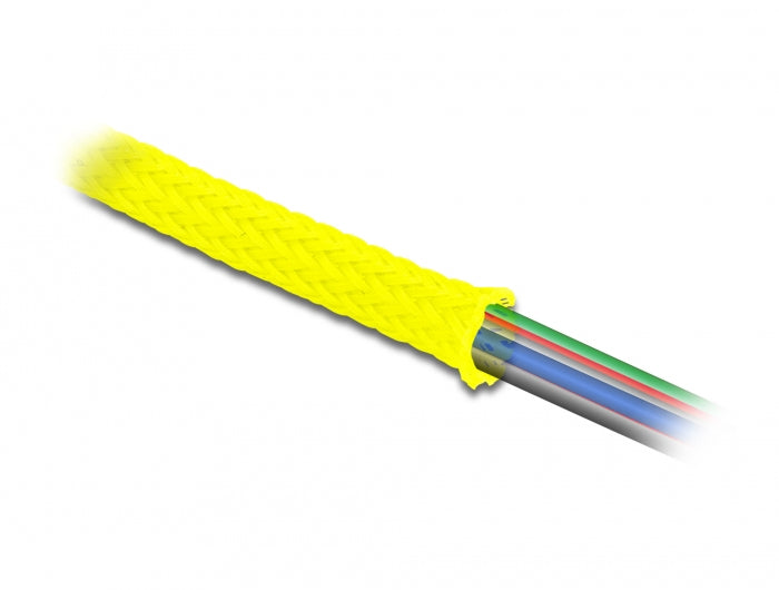 DeLOCK Kabelschlauch, Ø 14–30 mm × 2 m, dehnbar, zuschneidbar – gelb