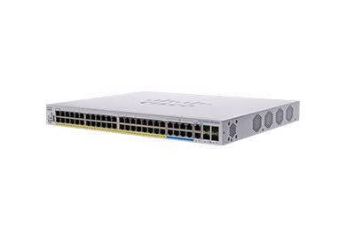 Cisco CBS350 – Managed L3 Switch – 40× 1G, 2× SFP, 2× SFP+, PoE+, PoE-Budget 740 W, 19", 1U