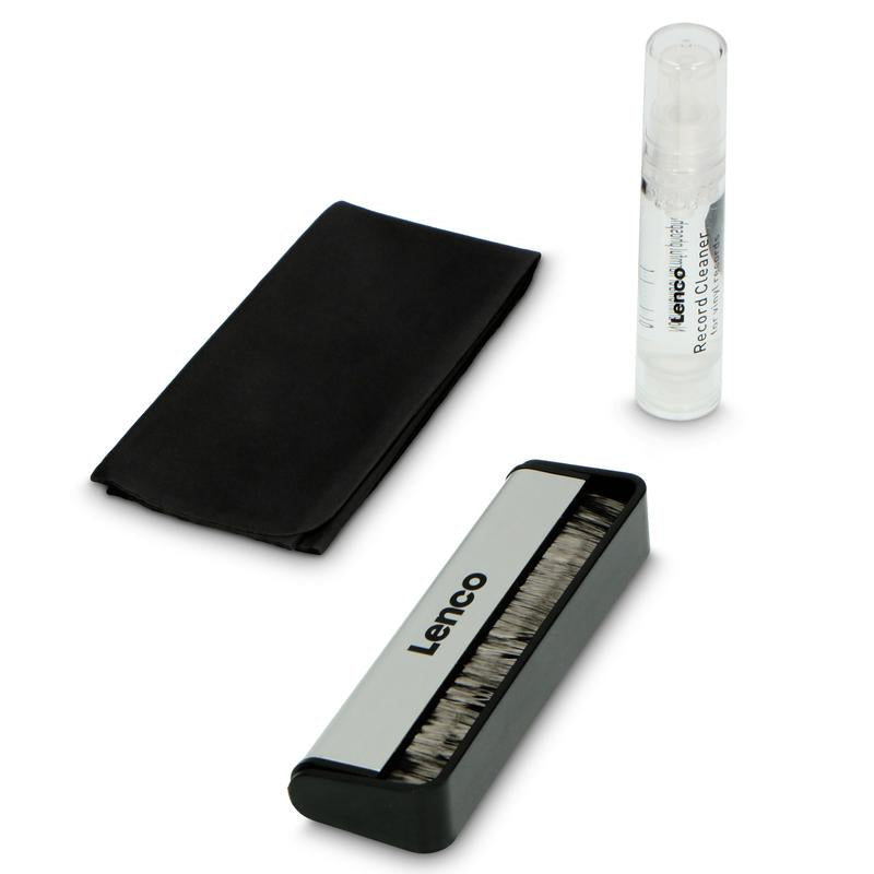 Lenco TTA-3IN1 – Schallplatten-Reinigungsset – Carbon-Bürste, antistatisch, 10 ml Reinigungsflüssigkeit – mehrfarbig