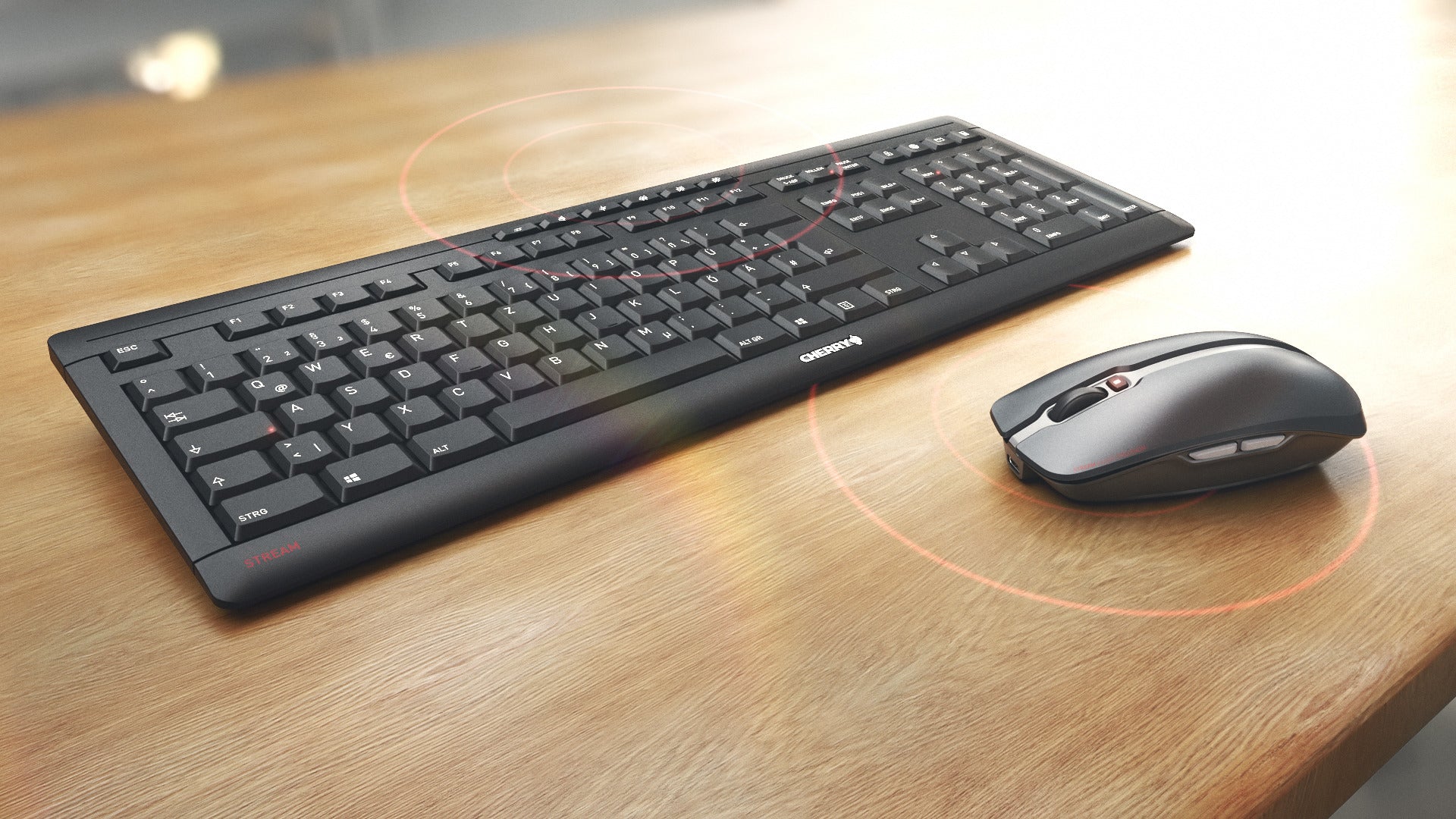 CHERRY Tastatur, kabellos (2,4 GHz), Fullsize (mit Ziffernblock) – für Windows 10, Windows 8 & Windows 7