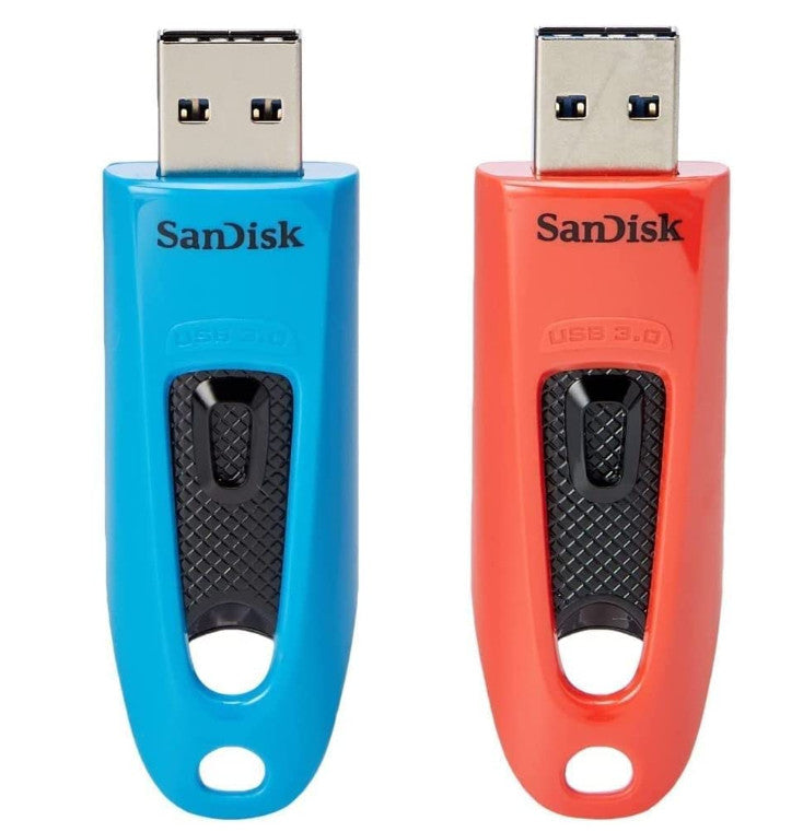 SanDisk Ultra USB-Stick – 64 GB, USB 3.0, Twin Pack (130 MB/s Lesegeschwindigkeit)