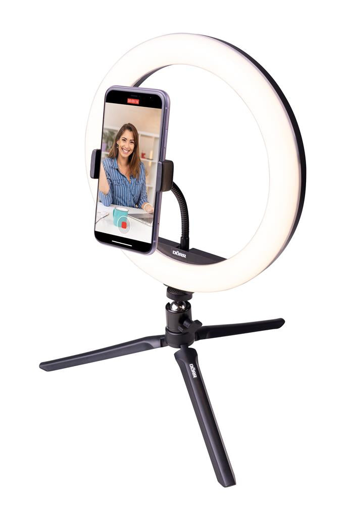 Dörr VL-26 RGB Ringlicht – 330 lm, 3000–6000 K, Ø 26 cm – 1/4" Gewinde