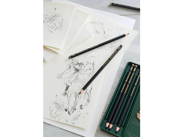 Faber-Castell PITT GRAPHITE Matt Graphit-Set, verschiedene Härten, Box – 5-teilig