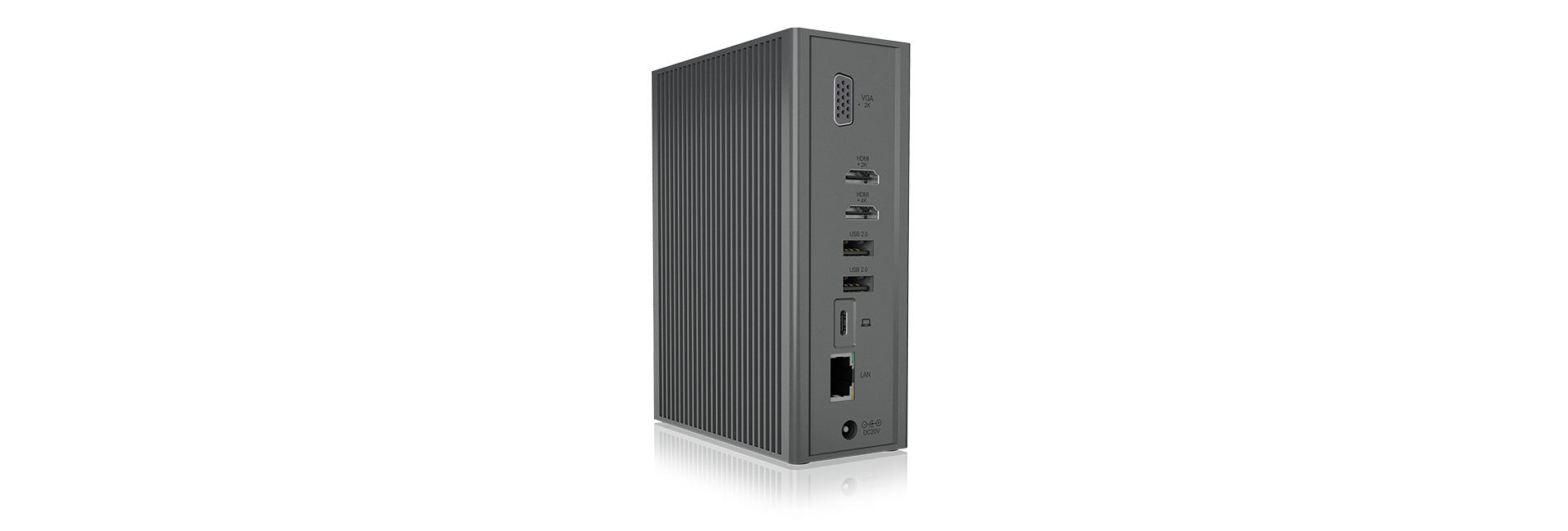 ICY BOX IB-DK2262AC Dockingstation – USB-C, 2× HDMI, 1× VGA, 3× USB-A, 55 W PD, GbE, für Windows/Mac