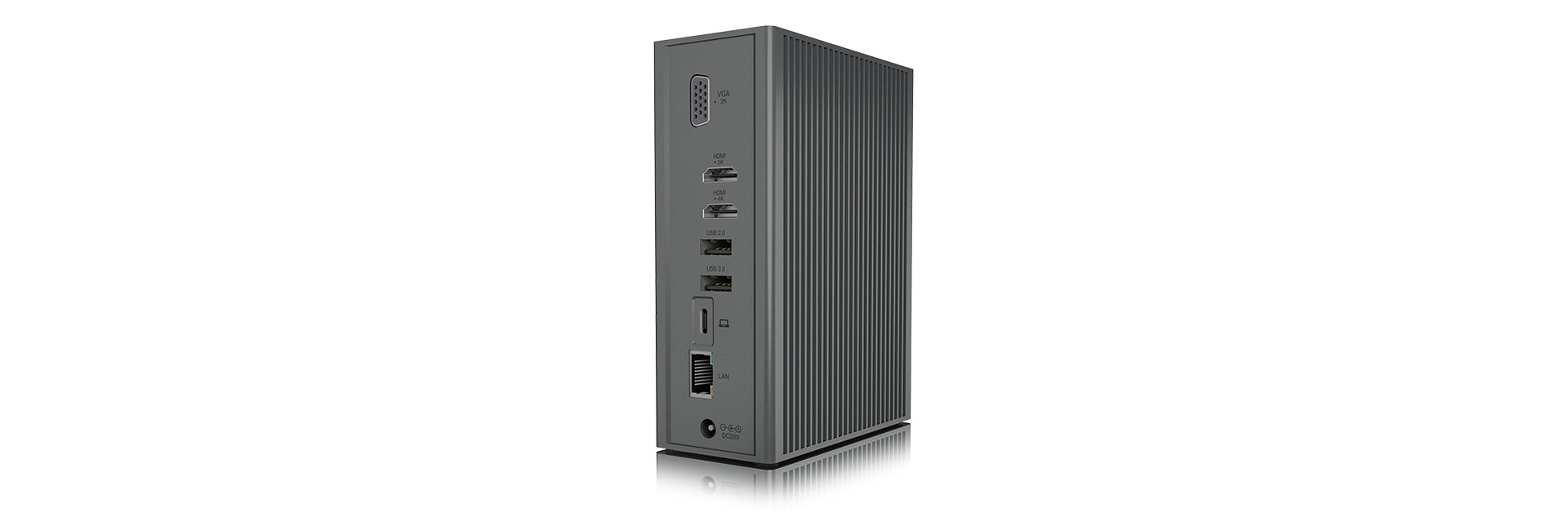 ICY BOX IB-DK2262AC Dockingstation – USB-C, 2× HDMI, 1× VGA, 3× USB-A, 55 W PD, GbE, für Windows/Mac