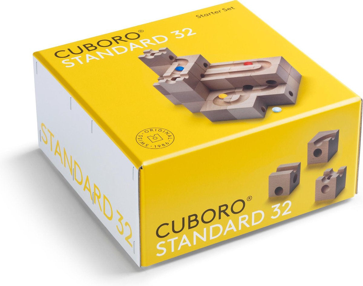 Cuboro Standard 32 Stapelblöcke – 37-teilig – ab 5 Jahren – Buche
