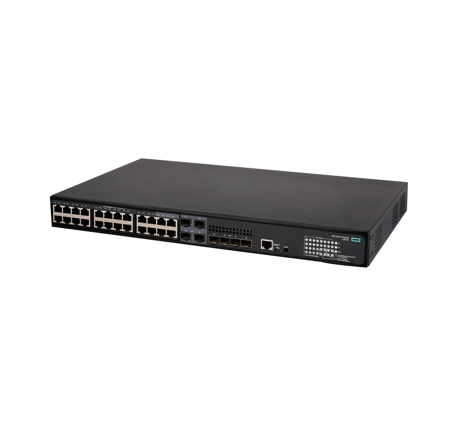 HPE FlexNetwork 5140 – Managed Switch – 24×GbE, 4×SFP+, L3, PoE+ 370 W, 1U