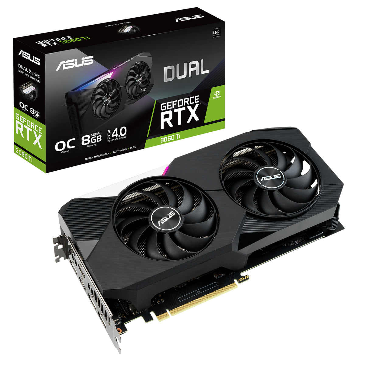 ASUS DUAL-RTX3060TI-O8G-V2 – PCIe Grafikkarte – GeForce RTX 3060 Ti, 8 GB GDDR6, PCIe 4.0