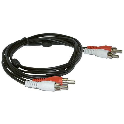 Microconnect Cinch-Kabel (2×) – Stecker zu Stecker – 10 m, Schwarz