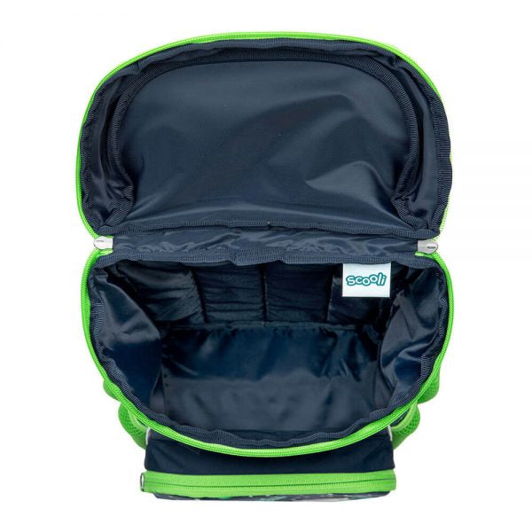 Scooli Kindergartenrucksack – Weltall – Grün/Blau – 20×19×13 cm – Recycelte Materialien