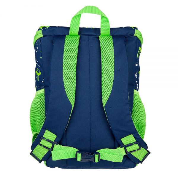 Scooli Kindergartenrucksack – Weltall – Grün/Blau – 20×19×13 cm – Recycelte Materialien