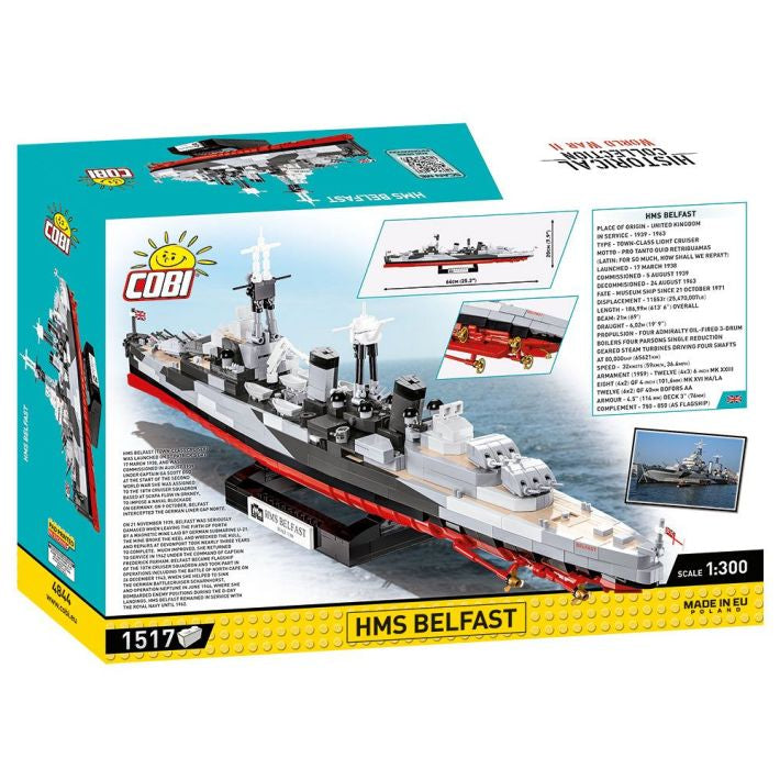 COBI 3D Puzzle HMS Belfast – 1517 Teile – 9 × 20 × 64 cm – ABS Kunststoff – ab 10 J.