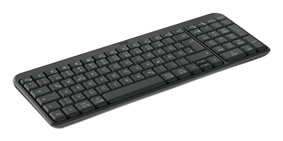 Logitech K250 – Tastatur – Bluetooth & 2,4 GHz – QWERTZ (DE) – Graphit