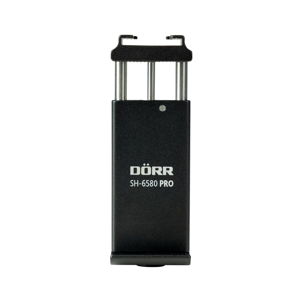 Dörr SH-6580 PRO – Tisch-/Innenbereich-Ständer – Klemmhalterung, für Smartphones, 65–80 mm – Aluminium/Schwarz
