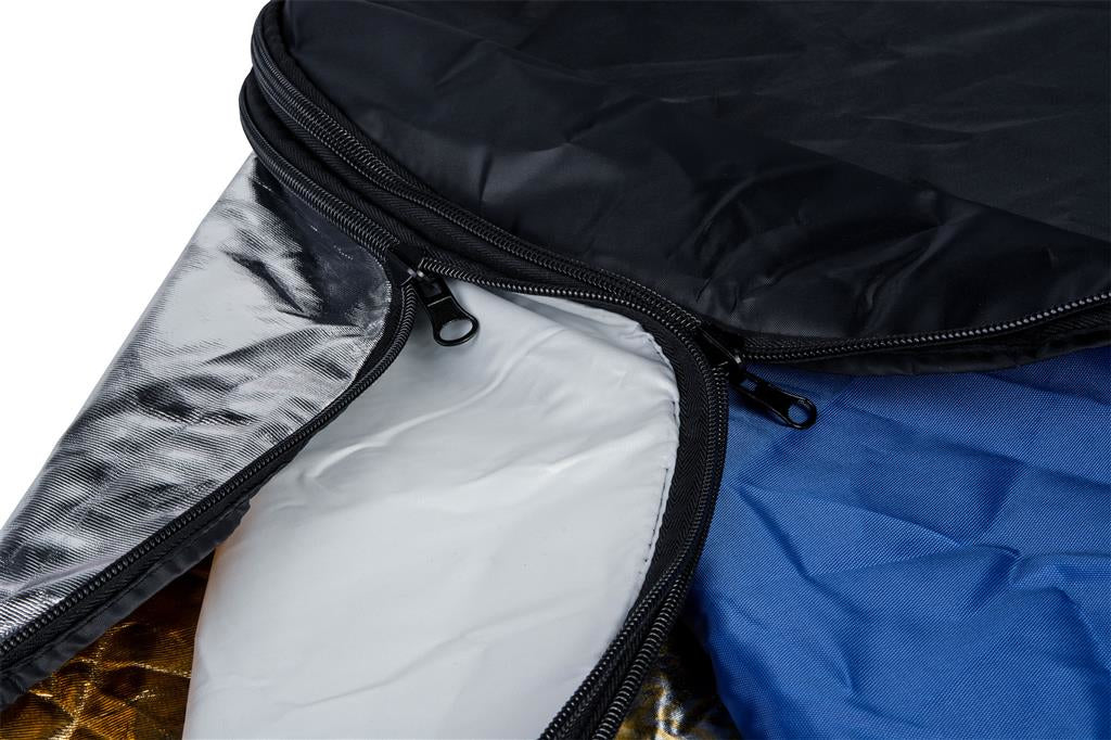 Dörr Faltreflektor Set 7-in-1 Ø 107 cm – rund, Schwarz/Blau/Gold/Silber/Weiss/Gelb