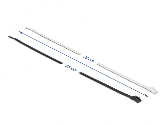 DeLOCK Kabelbinder, 280×3,6 mm, 100er-Pack, flammhemmend (UL94 V-2), max. Bündeldurchmesser 77 mm – schwarz