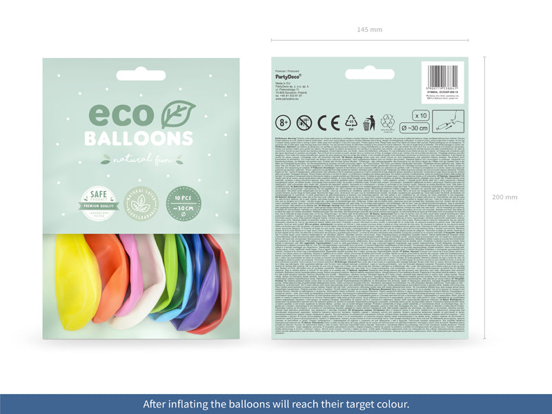 PartyDeco Luftballons – pastell – Ø 30 cm – Latex – 10 Stk