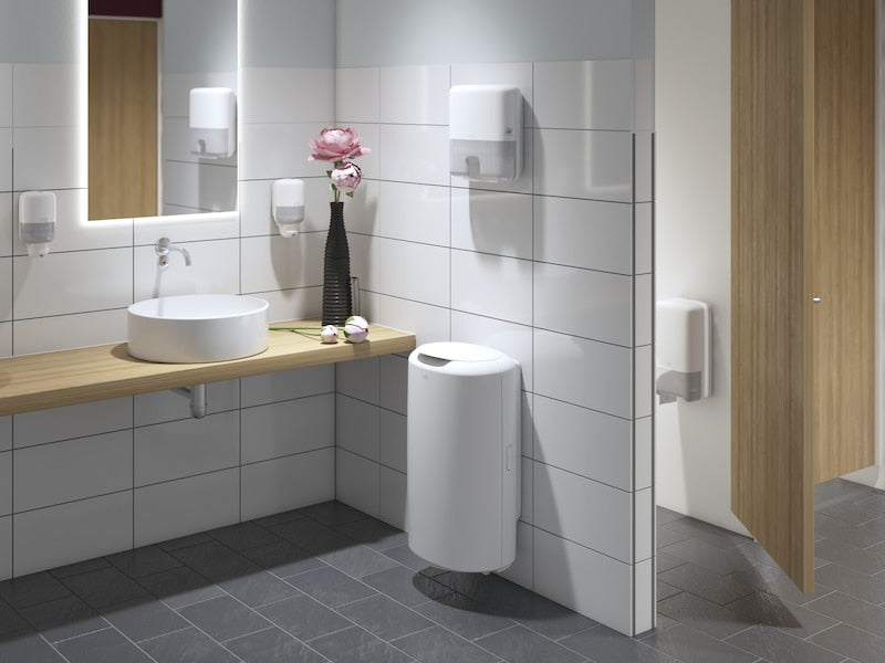 Tork Elevation Compact (T6) – Toilettenpapierspender – Kunststoff, weiss, 18,4 × 14 × 34,4 cm