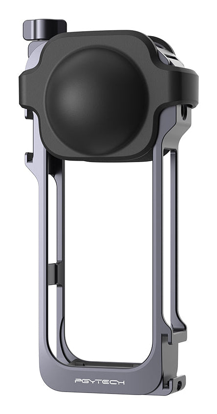 PGYTECH Kamerakäfig – Aluminium/Silikon, 62 × 22 × 145 mm – für Insta360 X5 – Schwarz
