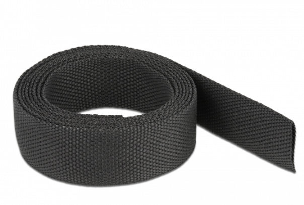 Delock Gewebeschrumpfschlauch 2 m – 1,6 cm, 1 Stück, Schwarz