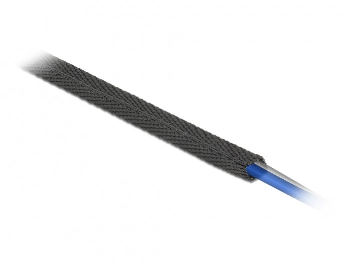 DeLOCK Gewebeschrumpfschlauch, Ø 6 mm × 2 m, Schrumpfungsrate 2:1 – schwarz