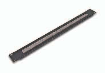 Wirewin KDP 1HE MB SW – Kabeldurchführungspanel, 19", 1U, Metall, Schwarz