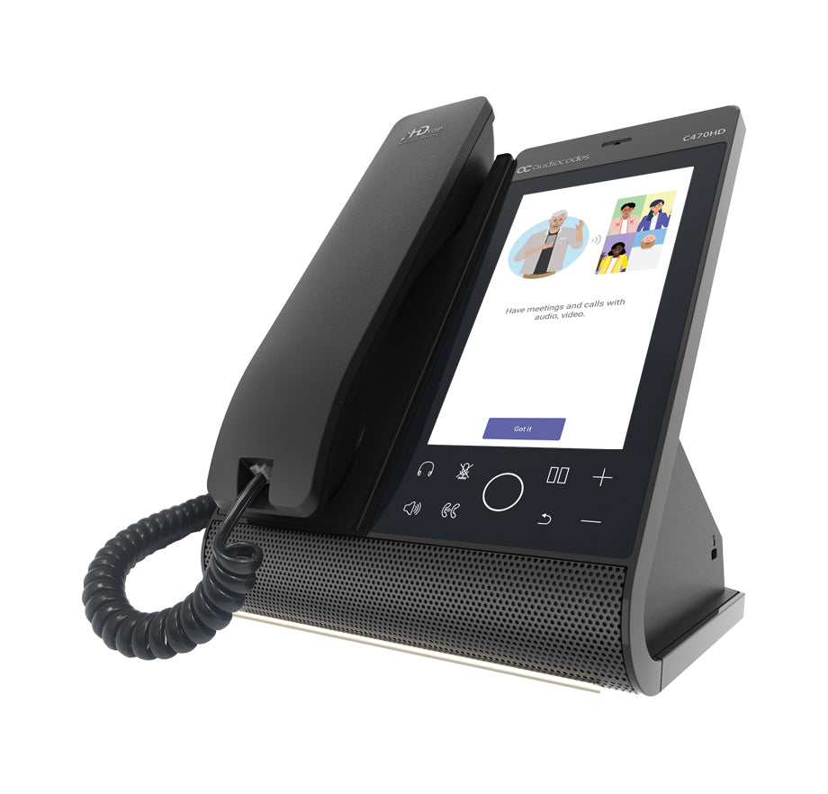 AudioCodes C470HD Total Touch – für Microsoft Teams, PoE, GbE, schwarz