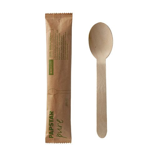 Papstar Holz-Suppenlöffel pure, 16 cm – 50 Stk.