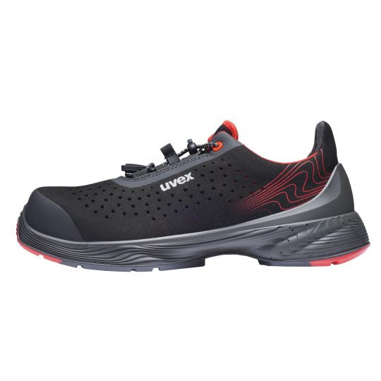 Uvex 1 G2 Sicherheits-Halbschuh S1P – Schwarz/Rot – Grösse 35, Weite 11