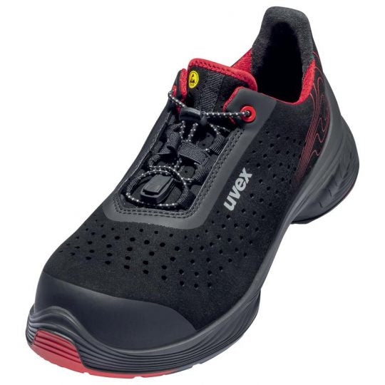 Uvex 1 G2 Sicherheits-Halbschuh S1P – Schwarz/Rot – Grösse 51, Weite 11
