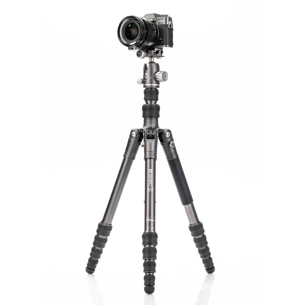 Benro FBAT15AVX20 Bat Dreibeinstativ – Aluminium, 5 Sektionen, bis 165 cm, 14 kg Tragkraft – Kugelkopf