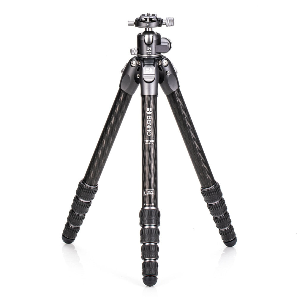 Benro TTOR35CGX35 Tortoise Carbon-Stativ – 155,5 cm, 15 kg Traglast, 5 Sektionen, 56 cm eingeklappt