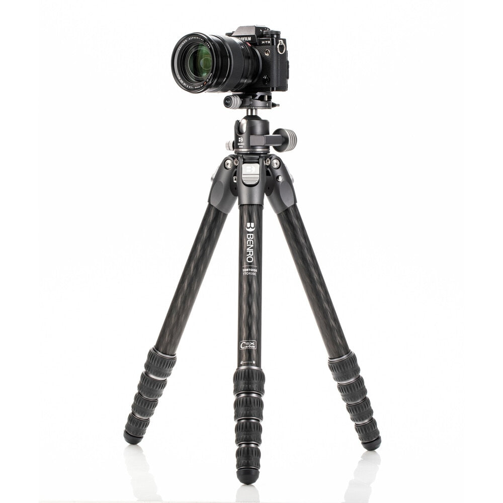 Benro TTOR35CGX35 Tortoise Carbon-Stativ – 155,5 cm, 15 kg Traglast, 5 Sektionen, 56 cm eingeklappt