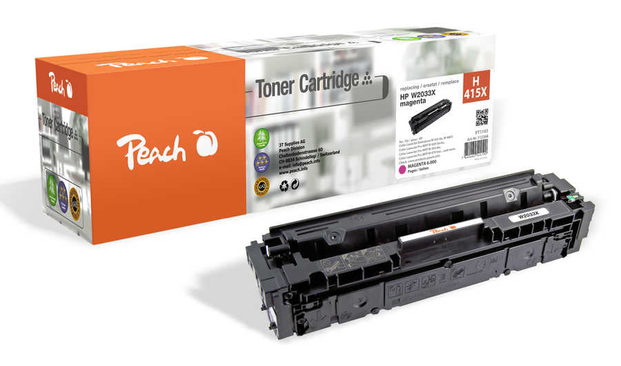 Peach 415X (W2033X) Magenta Toner – Kompatibel – 6'000 Seiten – für HP Color LaserJet Pro M454