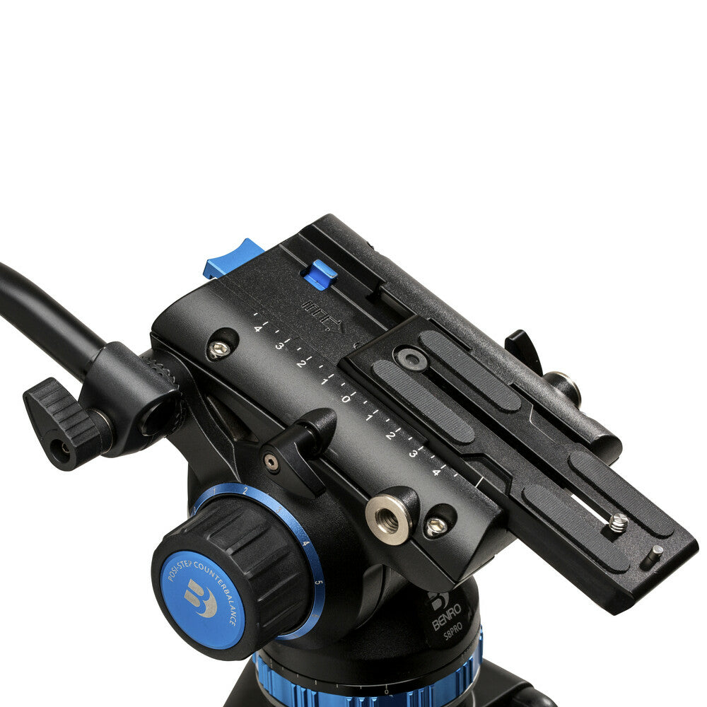 Benro S8PRO Videokopf – Traglast 8 kg, 2,47 kg, 1/4", 3/8" – 360° Schwenk