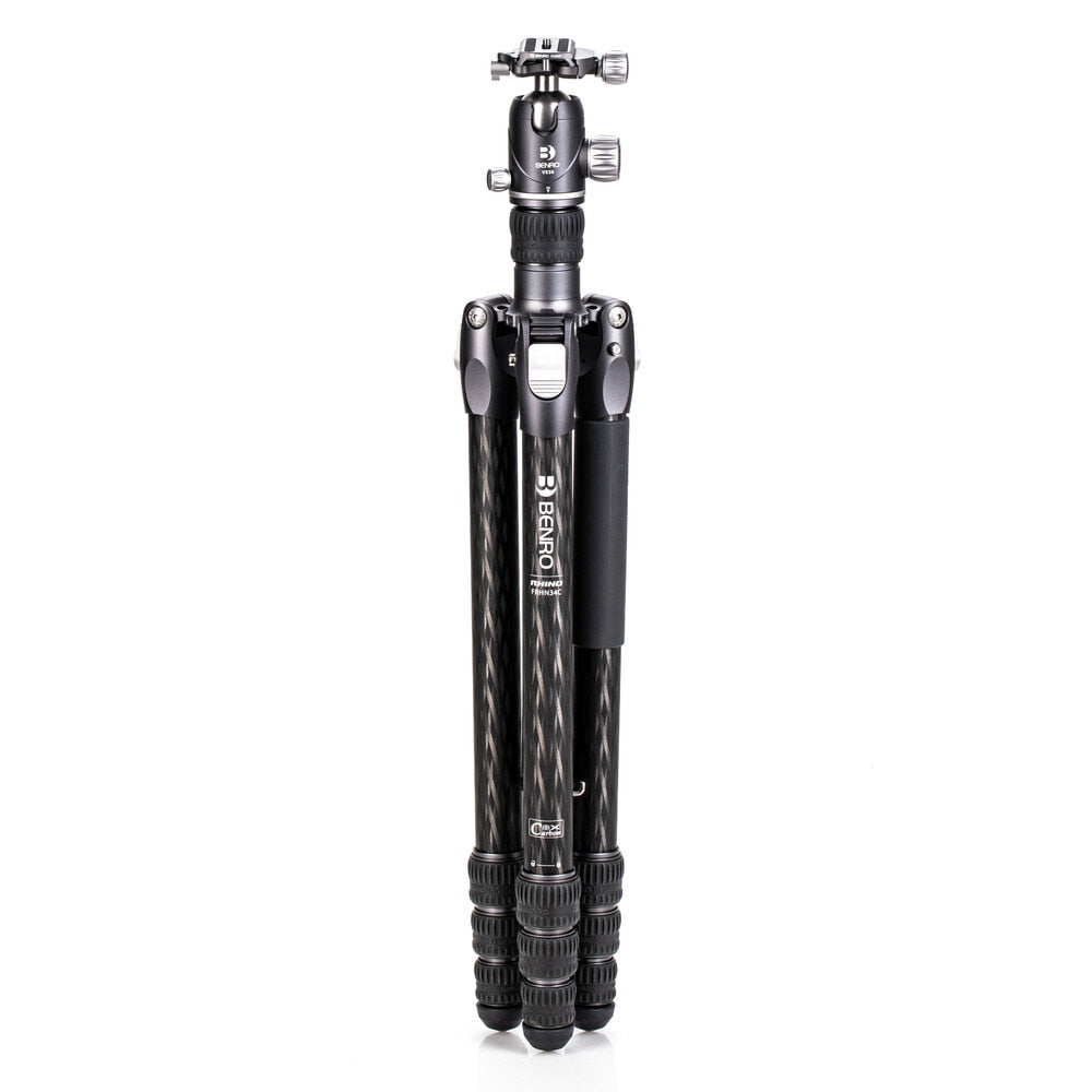 Benro FRHN34CVX30 Rhino Stativ – bis 174,7 cm – Traglast 20 kg – Carbon, 4-Sektionen