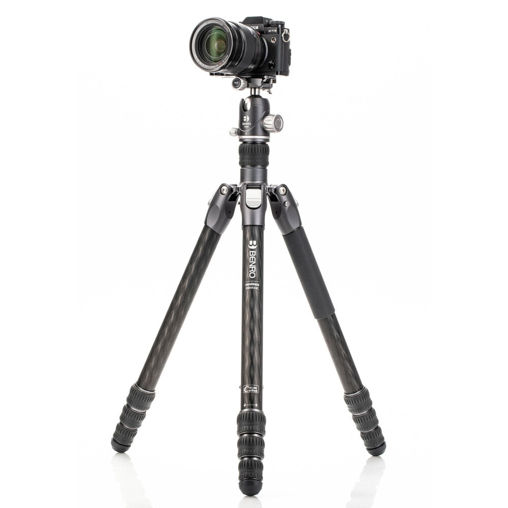 Benro FRHN34CVX30 Rhino Stativ – bis 174,7 cm – Traglast 20 kg – Carbon, 4-Sektionen