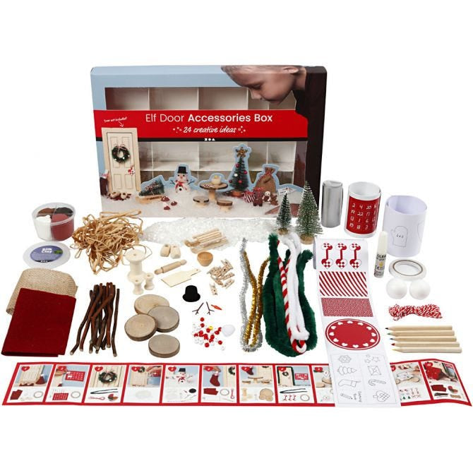 Creativ Company Wichteltür – Adventskalender Kreativ – Weihnachten – 24-teilig