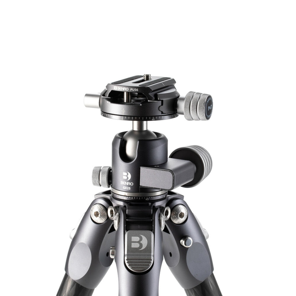 Benro TTOR14CGX25 Tortoise Dreibeinstativ – Carbon, 129 cm, 10 kg Traglast, 4 Sektionen, Kugelkopf